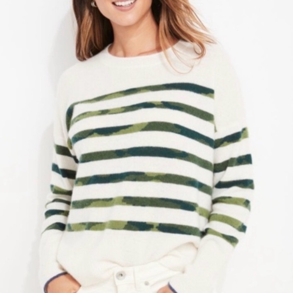 Vineyard Vines Cashmere Camo Striped Sweater